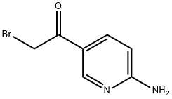 Ethanone, 1-(6-amino-3-pyridinyl)-2-bromo- (9CI) Struktur