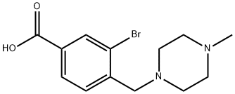 3-Bromo-4-[(4-methylpiperazin-1-yl)methyl]benzoic acid Struktur