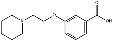 3-[2-(piperidin-1-yl)ethoxy]benzoic acid Struktur