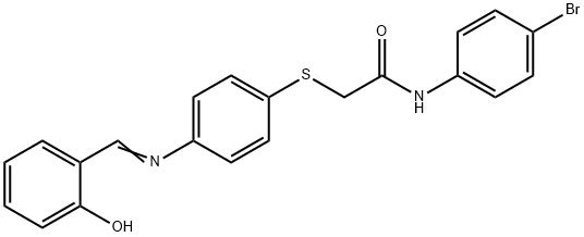 N-(4-BROMOPHENYL)-2-[(4-([(E)-(2-HYDROXYPHENYL)METHYLIDENE]AMINO)PHENYL)SULFANYL]ACETAMIDE Struktur