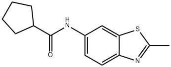 Cyclopentanecarboxamide, N-(2-methyl-6-benzothiazolyl)- (9CI) Struktur