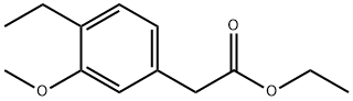 Benzeneacetic acid, 4-ethyl-3-methoxy-, ethyl ester (9CI) Struktur