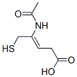 3-Pentenoic  acid,  4-(acetylamino)-5-mercapto- Struktur