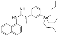 GUANIDINE, N-METHYL-N'-1-NAPHTHALENYL-N-[3-(TRIBUTYLSTANNYL)PHENYL]- Struktur