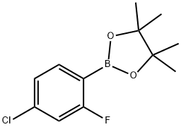 4-chloro-2-fluorophenylboronic aicd, pinacol ester Struktur