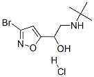 3-bromo-alpha-[[(1,1-dimethylethyl)amino]methyl]isoxazole-5-methanol monohydrochloride Struktur