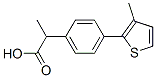 2-(4-(3-methyl-2-thienyl)phenyl)propionic acid Struktur