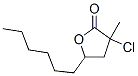 3-chloro-5-hexyl-3-methyldihydrofuran-2(3H)-one Struktur