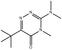 3-(dimethylamino)-6-(1,1-dimethylethyl)-4-methyl-1,2,4-triazin-5(4H)-one Struktur