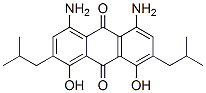 4,5-diamino-1,8-dihydroxy-2,7-bis(2-methylpropyl)anthraquinone Struktur