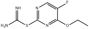 Carbamimidothioic acid, 4-ethoxy-5-fluoro-2-pyrimidinyl ester (9CI) Struktur