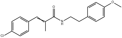 2-Propenamide, 3-(4-chlorophenyl)-N-(2-(4-methoxyphenyl)ethyl)-2-methy l- Struktur