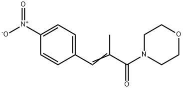 (E)-2-methyl-1-morpholin-4-yl-3-(4-nitrophenyl)prop-2-en-1-one Struktur