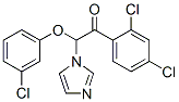 Ethanone,  2-(3-chlorophenoxy)-1-(2,4-dichlorophenyl)-2-(1H-imidazol-1-yl)- Struktur