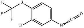 2-Chloro-4-isocyanatophenyl trifluoromethyl sulphide, 2-Chloro-4-isocyanato-1-[(trifluoromethyl)thio]benzene Struktur