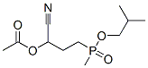 isobutyl [3-(acetyloxy)-3-cyanopropyl]methylphosphinate Struktur