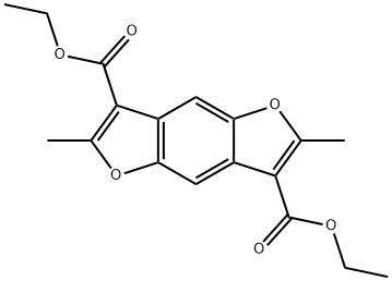 Benzo[1,2-b:4,5-b']difuran-3,7-dicarboxylic acid, 2,6-diMethyl-, 3,7-diethyl ester Struktur