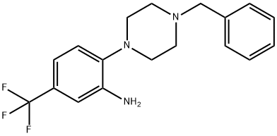 2-(4-Benzyl-1-piperazinyl)-5-(trifluoromethyl)-phenylamine Struktur