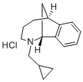 2-(Cyclopropylmethyl)-1,2,3,4,5,6-hexahydro-1,6-methano-2-benzazocine  hydrochloride Struktur