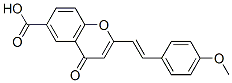 trans-6-Carboxy-2-(p-methoxystyryl)chromone Struktur