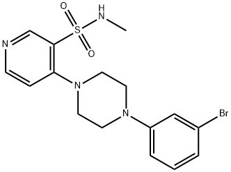 N-Methyl-4-[4-(3-bromophenyl)piperazin-1-yl]pyridine-3-sulfonamide Struktur