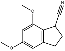 2,3-DIHYDRO-5,7-DIMETHOXY-1H-INDENE-1-CARBONITRILE Struktur