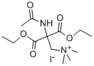 (2-ACETYLAMINO-2,2-BIS-ETHOXYCARBONYL-ETHYL)-TRIMETHYL-AMMONIUM IODIDE Struktur