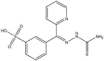 3-[[2-(Aminothioxomethyl)hydrazono]-2-pyridinylmethyl]benzenesulfonic acid Struktur