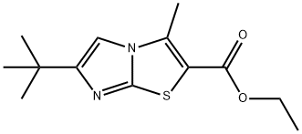 6-(1,1-DIMETHYLETHYL)-3-METHYLIMIDAZO[2,1-B]THIAZOLE-2-CARBOXYLIC ACID ETHYL ESTER Struktur