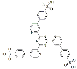 2,4,6-Tris[4-(4-sulfophenyl)-2-pyridyl]-1,3,5-triazine Struktur