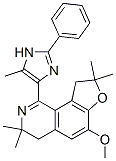 Furo[2,3-h]isoquinoline,  3,4,8,9-tetrahydro-6-methoxy-3,3,8,8-tetramethyl-1-(5-methyl-2-phenyl-1H-imidazol-4-yl)-  (9CI) Struktur