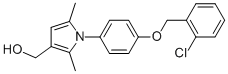 1-[4-[(2-CHLOROPHENYL)METHOXY]PHENYL]-2,5-DIMETHYL-1H-PYRROLE-3-METHANOL Struktur