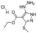 ethyl5-hydrazinyl-3-methylthio-1Hpyrazole-4-carboxylatehydrochloride Struktur