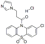 2-chloro-10-[3-(1H-imidazol-1-yl)propionyl]-10H-phenothiazine 5,5-dioxide monohydrochloride  Struktur