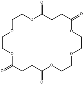 1,4,7,12,15,18-hexaoxacyclodocosane-8,11,19,22-tetrone Struktur