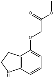 Acetic acid, 2-[(2,3-dihydro-1H-indol-4-yl)oxy]-, Methyl ester Struktur