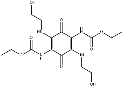 2,5-bis(2-hydroxyethylamino)-3,6-bis(carboethoxyamino)-1,4-benzoquinone Struktur