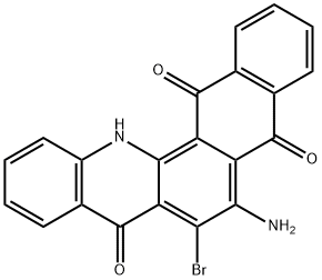 6-amino-7-bromonaphth[2,3-c]acridine-5,8,14(13H)-trione  Struktur