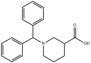 1-benzhydrylpiperidine-3-carboxylic acid Struktur