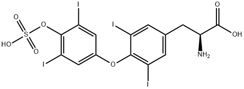 O-[3,5-diiodo-4-(sulfooxy)phenyl]-3,5-diiodo L-tyrosine Struktur