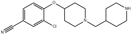 3-Chloro-4-(1-piperidin-4-ylMethyl-piperidin-4-yloxy)benzonitrile Struktur