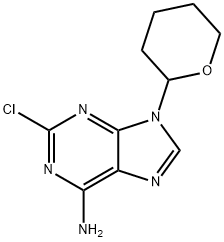 2-Chloro-9-(tetrahydropyran-2-yl)adenine Struktur