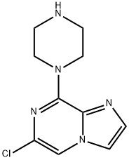 6-Chloro-8-(1-piperazinyl)imidazo[1,2-a]pyrazine Struktur