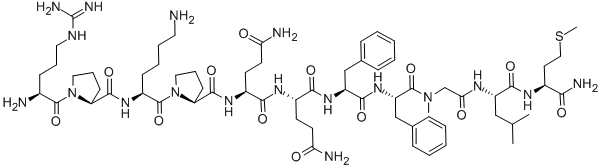 ARG-PRO-LYS-PRO-GLN-GLN-PHE-PHE-SAR-LEU-MET-NH2 Struktur