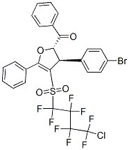 ((2S,3R)-3-(4-BROMOPHENYL)-4-(4-CHLORO-1,1,2,2,3,3,4,4-OCTAFLUOROBUTYLSULFONYL)-5-PHENYL-2,3-DIHYDROFURAN-2-YL)(PHENYL)METHANONE Struktur