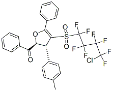 ((2S,3R)-4-(4-CHLORO-1,1,2,2,3,3,4,4-OCTAFLUOROBUTYLSULFONYL)-5-PHENYL-3-P-TOLYL-2,3-DIHYDROFURAN-2-YL)(PHENYL)METHANONE Struktur