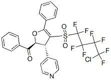 ((2S,3R)-4-(4-CHLORO-1,1,2,2,3,3,4,4-OCTAFLUOROBUTYLSULFONYL)-5-PHENYL-3-(PYRIDIN-4-YL)-2,3-DIHYDROFURAN-2-YL)(PHENYL)METHANONE Struktur