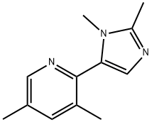 Pyridine, 2-(1,2-dimethyl-1H-imidazol-5-yl)-3,5-dimethyl- (9CI) Struktur