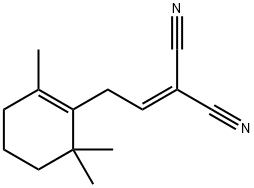 Propanedinitrile, [2-(2,6,6-trimethyl-1-cyclohexen-1-yl)ethylidene]- (9CI) Struktur