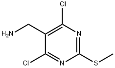 (4,6-DICHLORO-2-(METHYLTHIO)PYRIMIDIN-5-YL)METHANAMINE Struktur